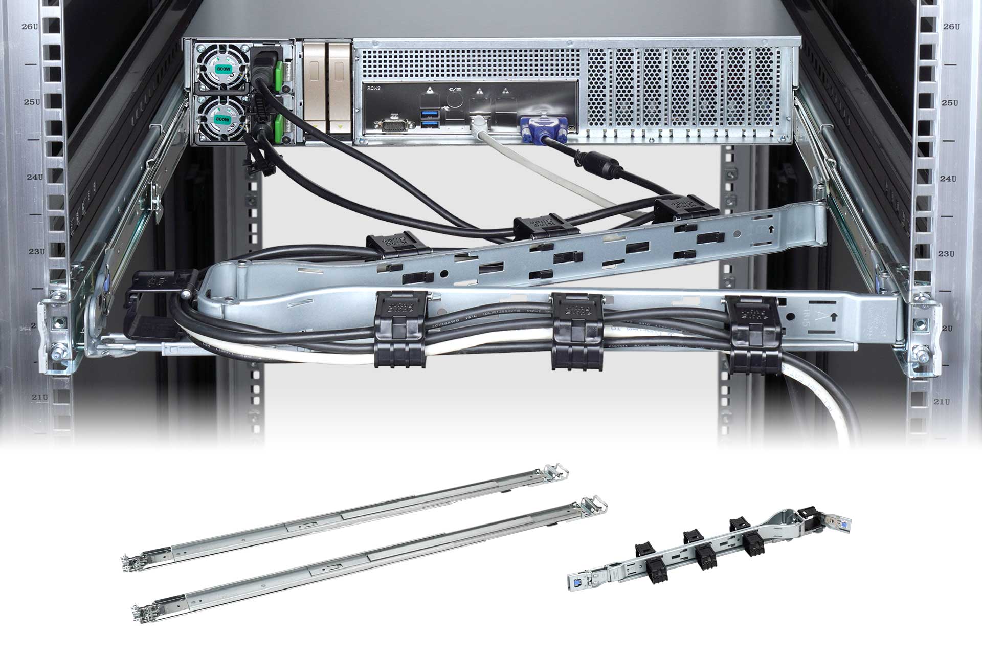 Slide Rail - server system assembly